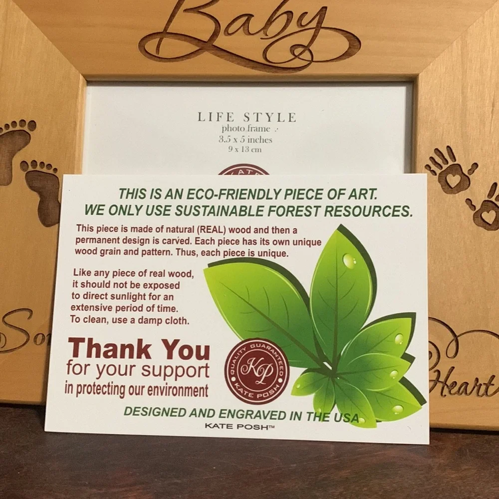 KATE POSH- Baby Picture Frame with Winnie The Pooh Quote